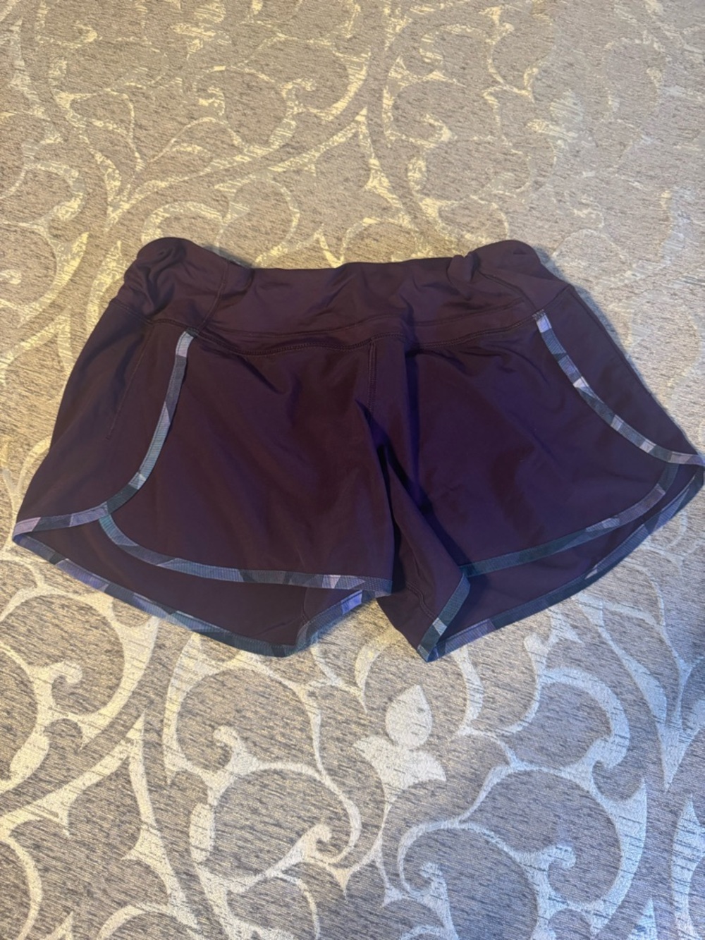 lululemon athletica Women's Plum Athletic Shorts with Reflective Trim